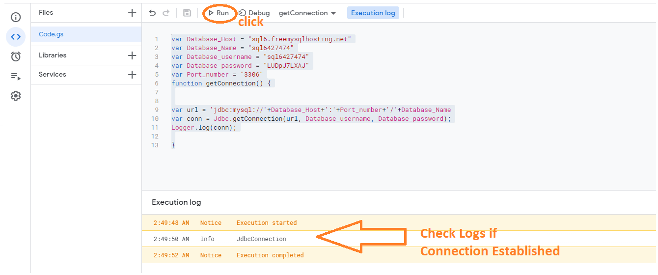 connect mysql to google sheets - Connect to freshly built MySQL server